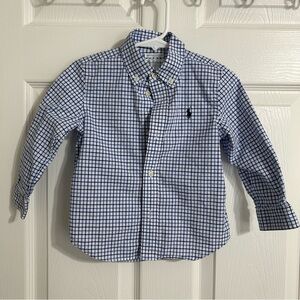 Ralph Lauren Baby Boys Long Sleeve Tattersall Plaid Shirt